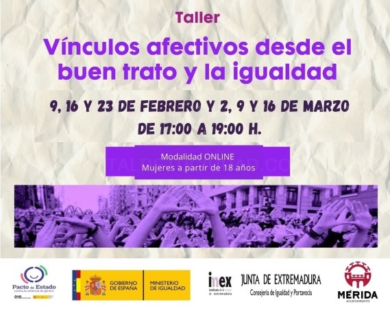 La delegación de Igualdad de Género pone en marcha un taller sobre “Vínculos afectivos desde el buen trato y la igualdad”