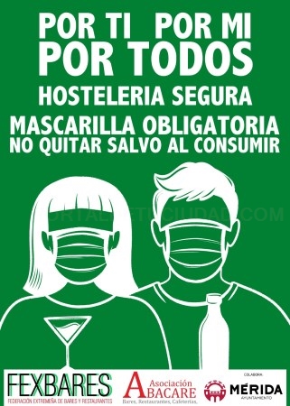 El Ayuntamiento de Mérida colabora con una campaña informativa que se llevará a cabo por los bares y restaurantes de la capital extremeña.