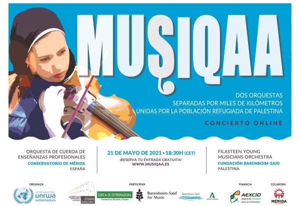 La Orquesta de Cuerda del Conservatorio ofrecerá un concierto junto con la Filasteen Young Musicians Orchestra de la Fundación Barenboim-Said