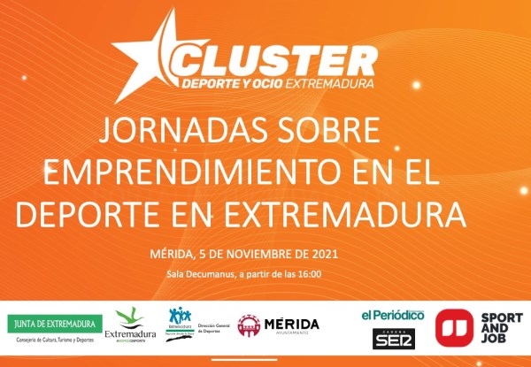 El Ayuntamiento colabora con la Junta de Extremadura y el Clúster del Deporte en la organización de las Jornadas de Emprendimiento y Deporte