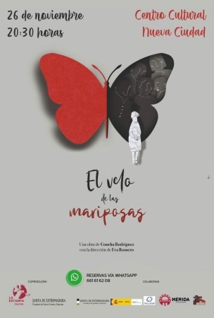 El Centro Cultural de Nueva Ciudad acoge, el próximo viernes, la obra “El velo de las mariposas”