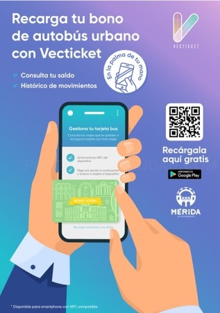 Con Vecticket ya se pueden recargar los bonos del transporte público desde el móvil