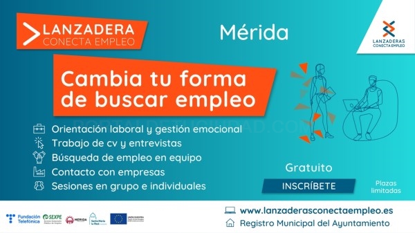 Últimos días para que personas en desempleo se apunten a la nueva Lanzadera Conecta Empleo en Mérida