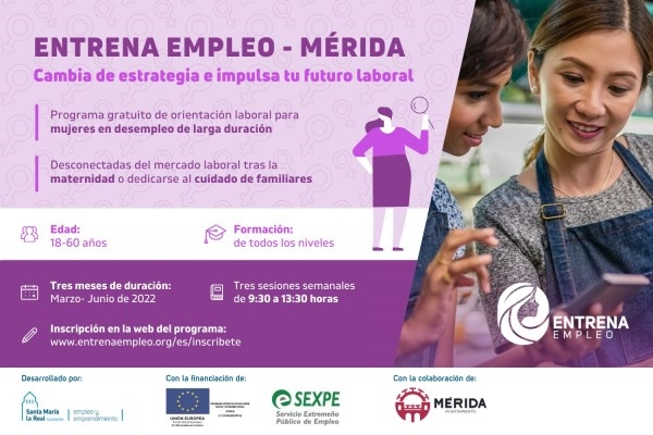 Últimos días para que mujeres en desempleo de larga duración se apunten al programa “Entrena Empleo”