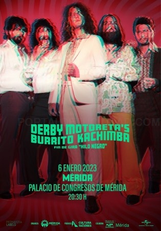 Mañana salen a la venta las entradas para el concierto que Derby Motoreta´s Burrito Cachimba, ofrecerá el 6 de enero en Mérida