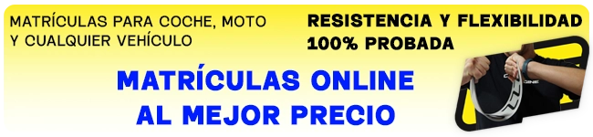 Carengina - Matrículas homologadas online para coche, moto y otros vehículos