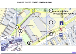 Reordenación del tráfico en el entorno del Way esta Navidad