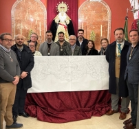 Bordado interior de las bambalinas del palio de la Esperanza