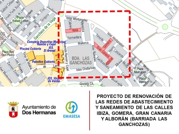 Proyecto de renovación integral en nuevas zonas de Las Ganchozas