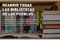 La Diputación destina 800.000 euros para reabrir todas las bibliotecas municipales de los pueblos