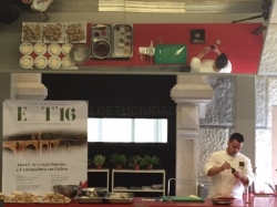 El joven cocinero extremeño Juan Manuel Salgado pone el broche a Experimenta Extremadura en Lisboa
