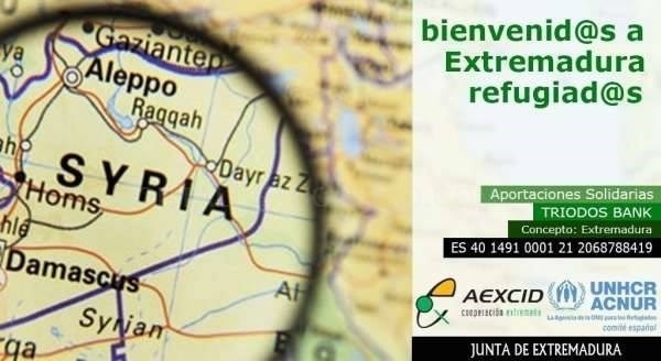 Extremadura refuerza su apoyo en los últimos meses a proyectos relacionados con la crisis humanitaria de los refugiados sirios