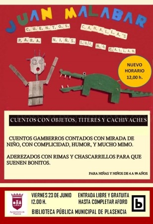 Juan Malabar vuelve a la biblioteca municipal  hoy 23 de junio