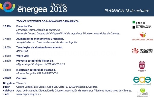 Jornadas sobre "Técnicas eficientes de iluminación ornamental" el próximo día 18 de octubre.