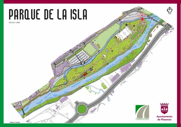 La Isla, el Cachón y los paseos del río dispondrán de señales de dirección para facilitar el distanciamiento en los paseos