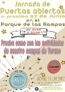 HOY  LUNES EL CAMPUS DE VERANO DEL AYUNTAMIENTO DE VILLAFRANCA ORGANIZA UNA JORNADA DE PUERTAS ABIERTAS.