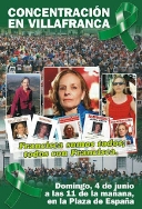El domingo día 4 concentración en Villafranca en apoyo a los familiares y amigos de FRANCISCA CADENAS.