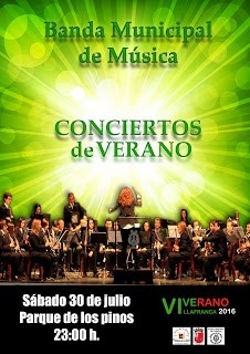 EL PRÓXIMO SÁBADO DÍA 30 LA BANDA MUNICIPAL DE MÚSICA OFRECERÁ UN CONCIERTO DE VERANO