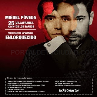 Miguel Poveda será el artista protagonista del verano en Villafranca.