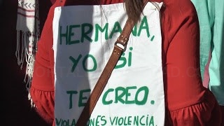Mas de 300 personas protestaron el pasado viernes en la Plaza de España contra la sentencia dictada por los hechos cometidos por La Manada.