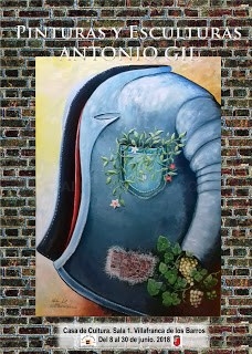 A partir del próximo viernes 8 de junio, se abre en la Casa de la Cultura,  la exposición de pinturas y esculturas del artista-albañil ANTONIO GIL.