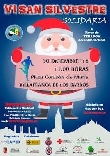 La VI San Silvestre Solidaria se celebrará el 30 de diciembre, a beneficio de la ONG Teranga Extremadura.