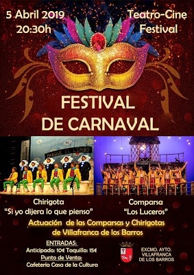 El Carnaval 2019 se celebrará en Villafranca del 1 al 4 de marzo.
