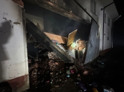 Incendio de una vivienda en Valderilla de Torío