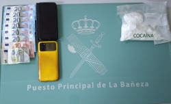 Detenido en La Bañeza en posesión de unos 210 gramos de cocaína