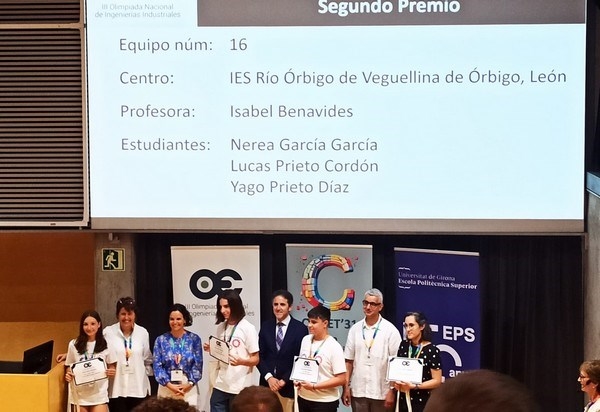 El IES Río Órbigo de Veguellina de Órbigo logra el segundo premio en las Olimpiadas Nacionales de Ingenierías Industriales