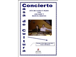 Concierto: Dúo de canto y piano con Ana Sanz y Manuel Martos