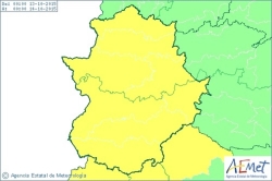 Extremadura continuará este martes en alerta amarilla por lluvias