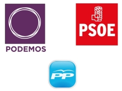 PSOE, PP y PODEMOS se reparten los 10 escaños de Extremadura.
