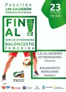 Villanueva de la Serena acogerá la final de la Copa de Extremadura Femenina de baloncesto