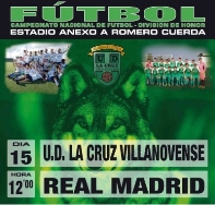El domingo 15 de enero a las 12,00 horas la Cruz juvenil recibirá al Real Madrid en el Romero Cuerda.