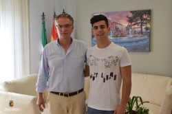 Recepción al deportista dombenitense Álvaro Díaz Martín-Romo