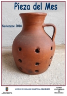 Puchero de barro para asar castañas, pieza del mes de noviembre en el museo etnográfico "Agustín Aparicio Cerrato".