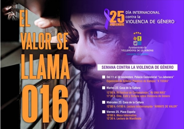 Hoy lunes 21, comienza la Semana Contra la Violencia de Género