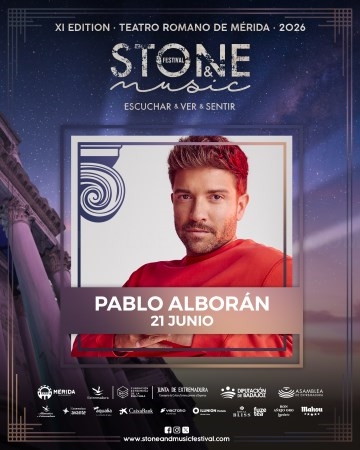 Pablo Alborán estará en el STONE&MUSIC Festival el 21 de junio