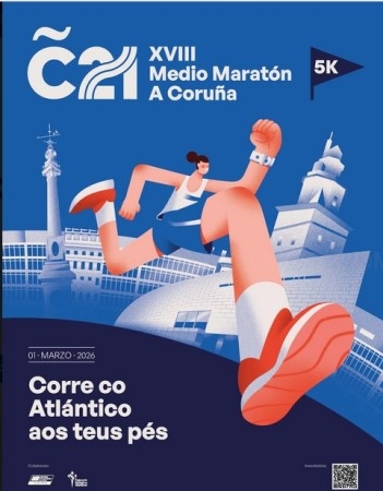 A Coruña xa quenta motores para a XVIII medio maratón C21