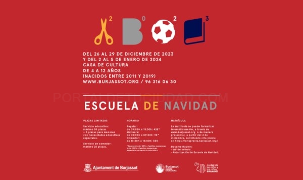 La Escuela de Navidad de Burjassot hará que las y los peques disfruten de unas divertidas vacaciones navideñas