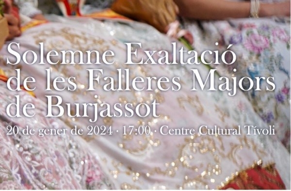 El Centro Cultural Tívoli se engalana para acoger la Exaltación de las Falleras Mayores de Burjassot