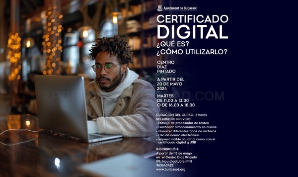 Burjassot ofrece un curso gratuito para enseñar a utilizar el Certificado Digital