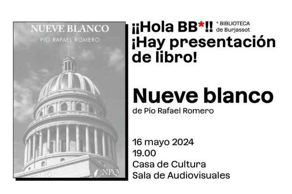 Pío Rafael Romero presenta en la Casa de Cultura de Burjassot su libro Nueve blanco
